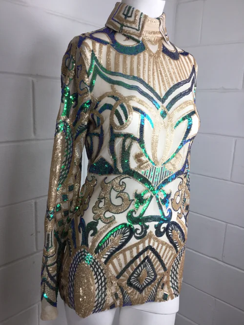 green emerald velvet dress 34 Mens Green and Gold Embroidered Tuxedo â€“ 3-Piece Prom Suit main image 0