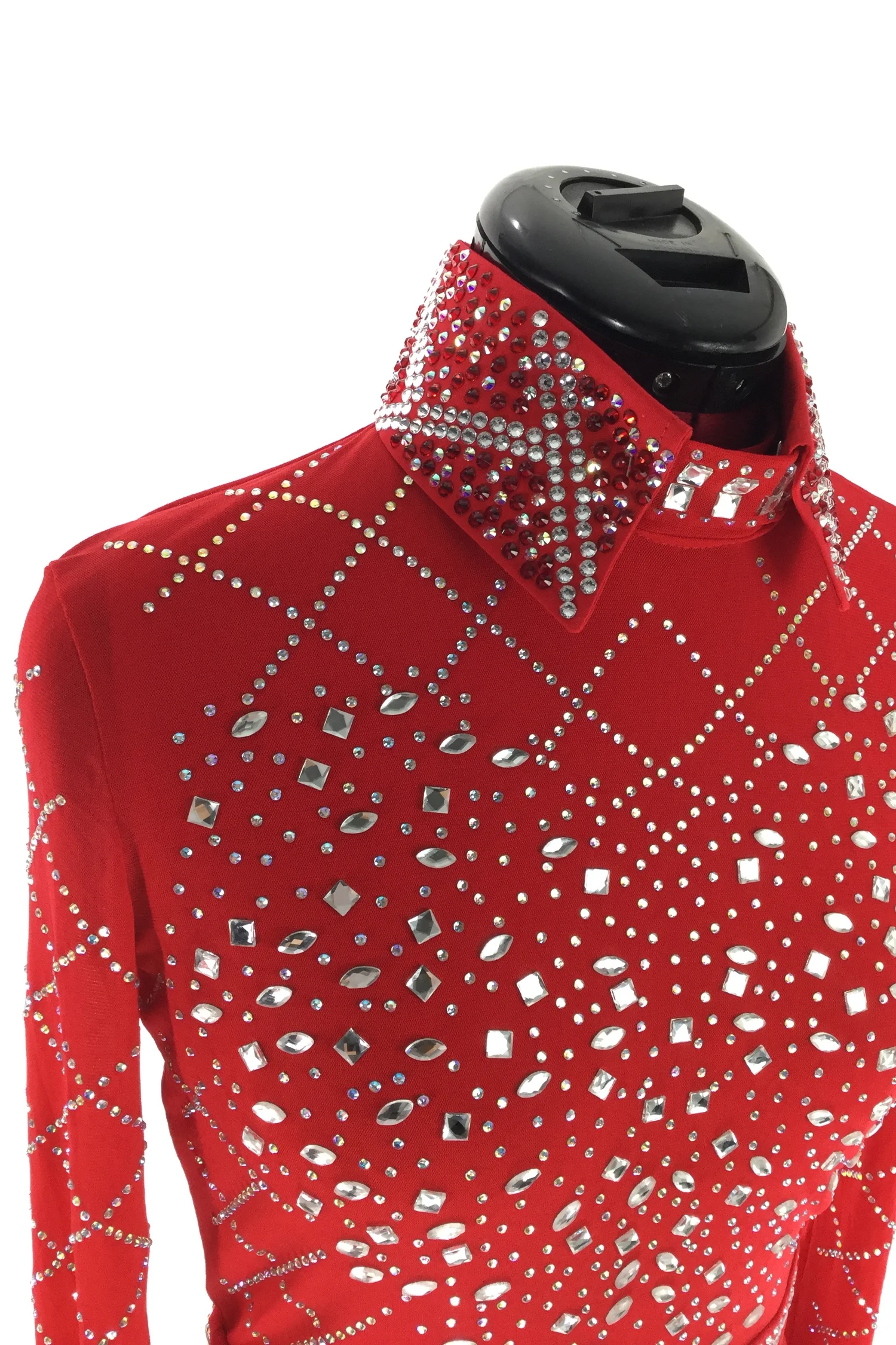 Red with Silver Crystals * Western Pleasure * Horse Show Clothes * Rail  Shirts * Horsemanship * Showmanship  Sparkle Ridge