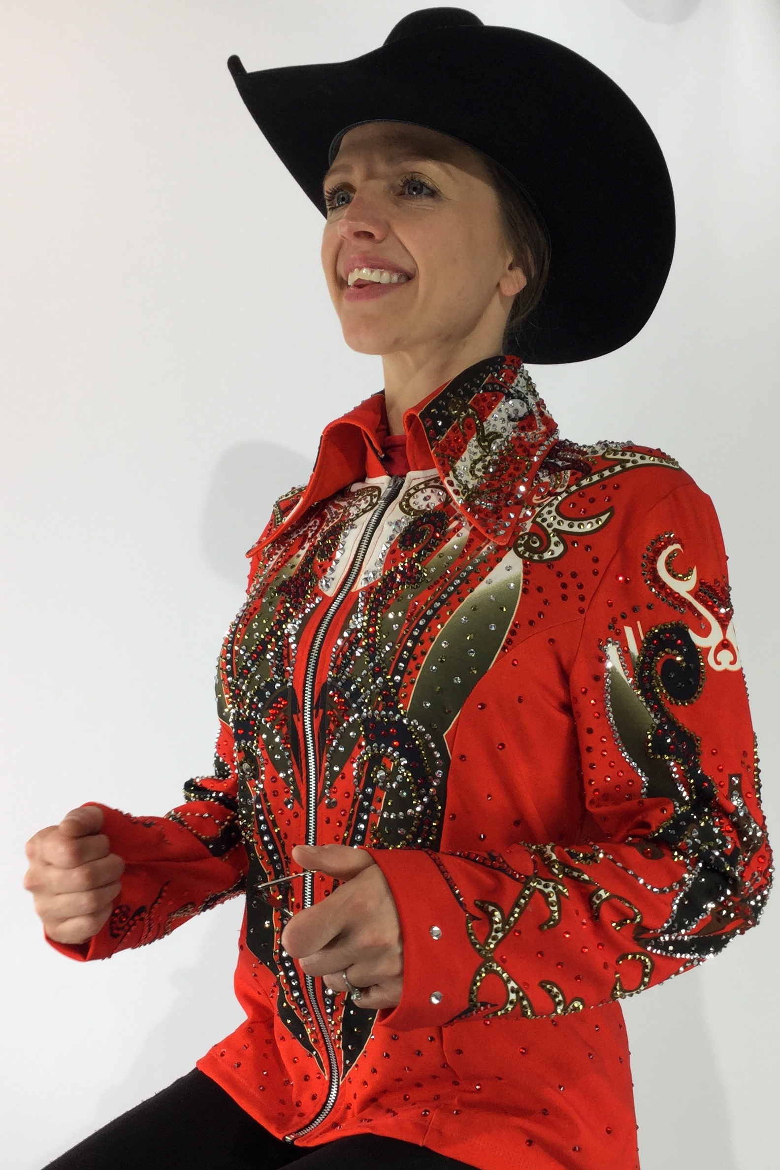 LARGE  Western Showmanship Pleasure Horsemanship Show Jacket Shirt Rodeo Queen 