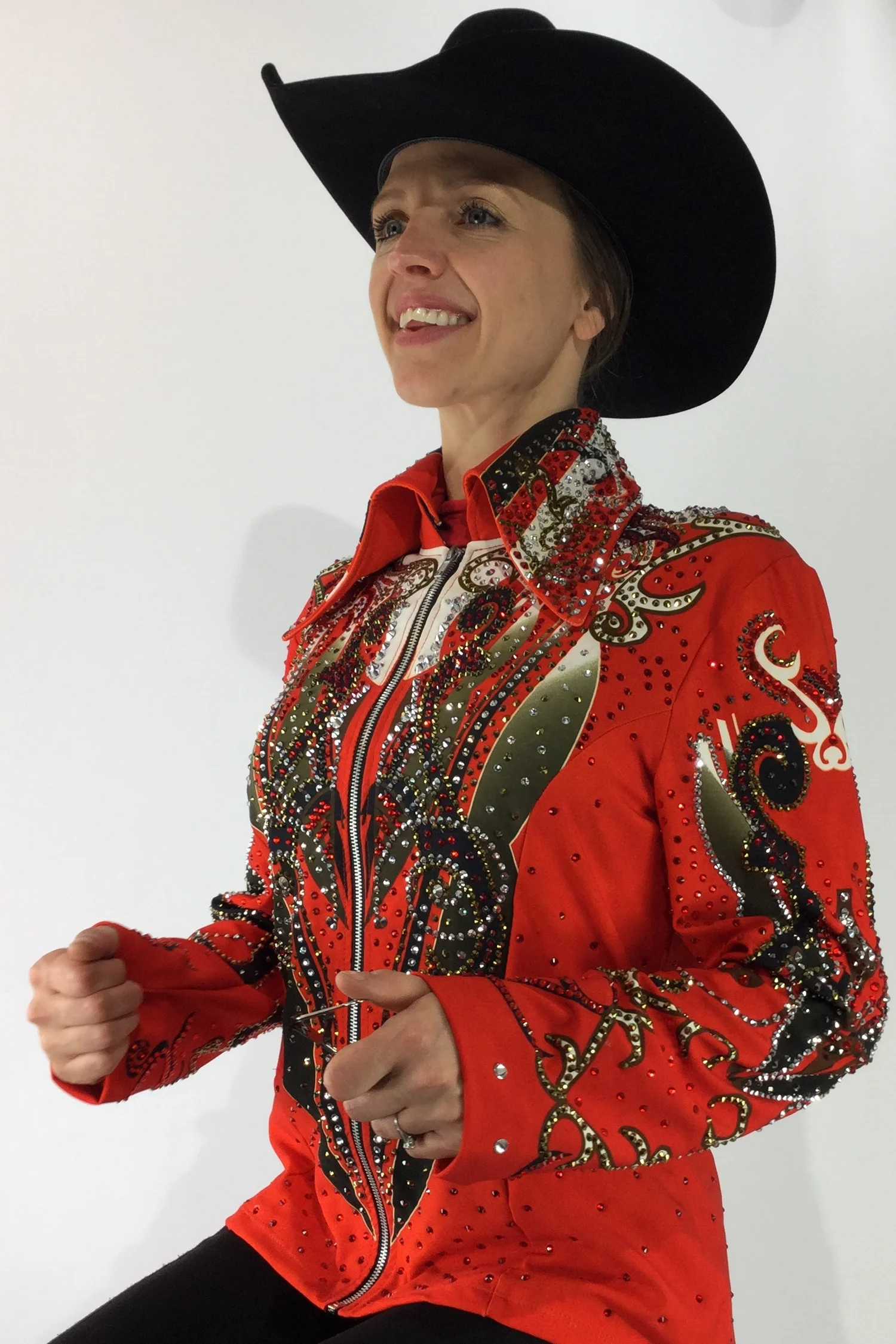 EQUIGEAR Chemise Western Showmanship Pleasure Show en tissu lycra extensible / chemises d'équitation - AOO1 (États-Unis, Alpha, XS, régulier, fermeture éclair YKK, cristaux, fil, tissu, pierres de EQUIGEAR Chemise Western Showmanship Pleasure Show en tissu lycra extensible / chemises d'équitation - AOO1 (États-Unis, Alpha, XS, régulier, fermeture éclair YKK, cristaux, fil, tissu, pierres de