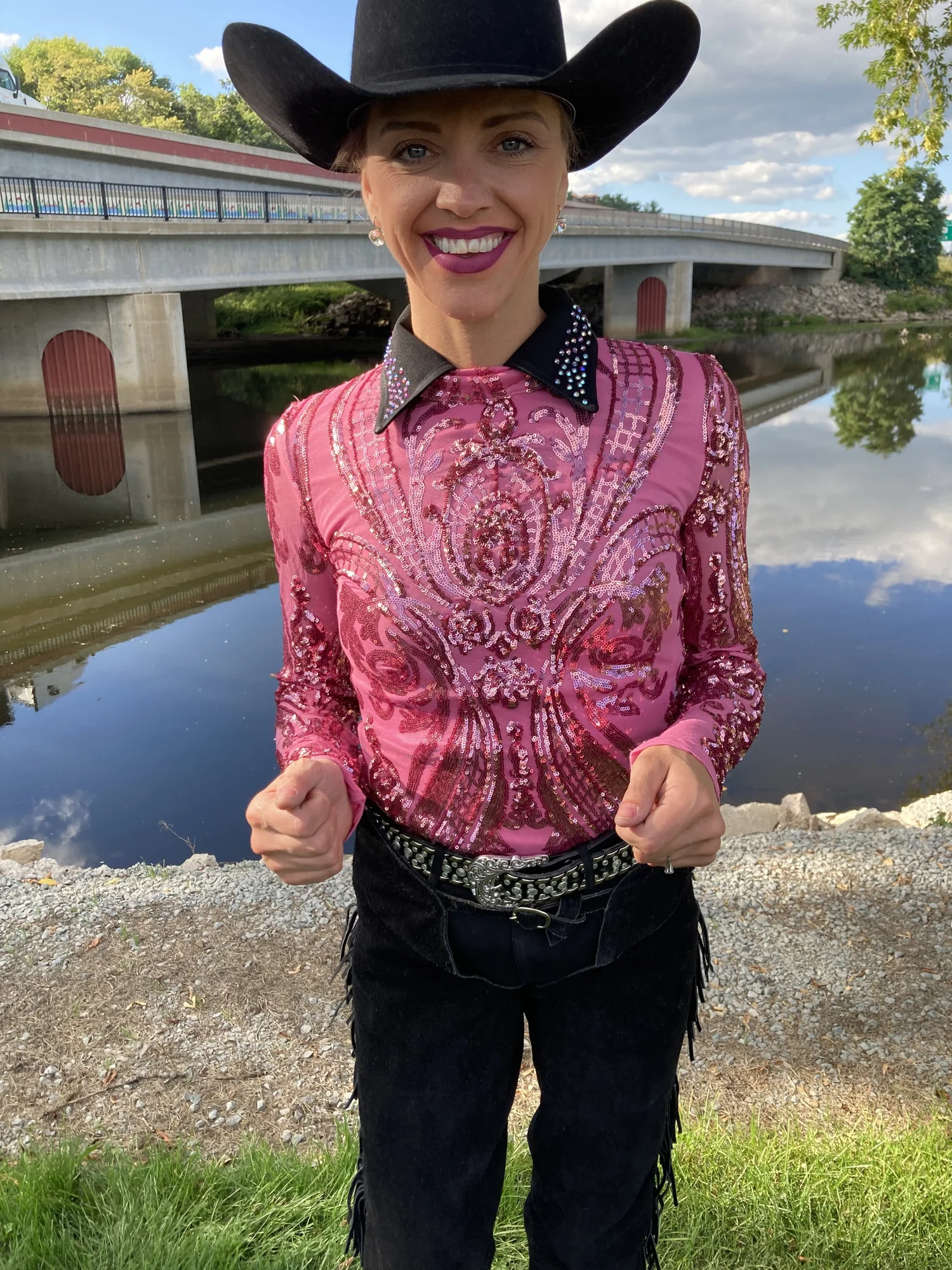 Chemise Western Zippée Imprimé Léopard Rouge Bling Boutique - Taille XXS/XS, Neuf Avec Petit Défaut