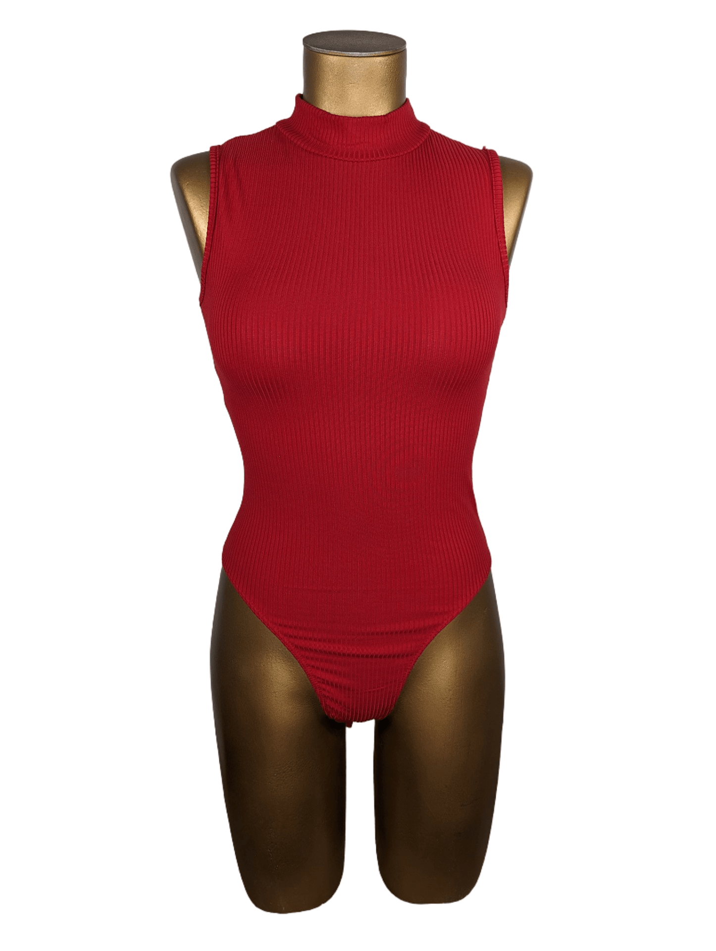 🔥Red Mock Neck Bodysuit 💎 Sparkle Ridge💎