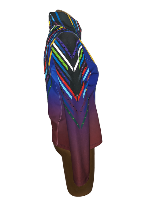 🔥Rainbow Chevron Colorfade Jacket 💎 Sparkle Ridge💎
