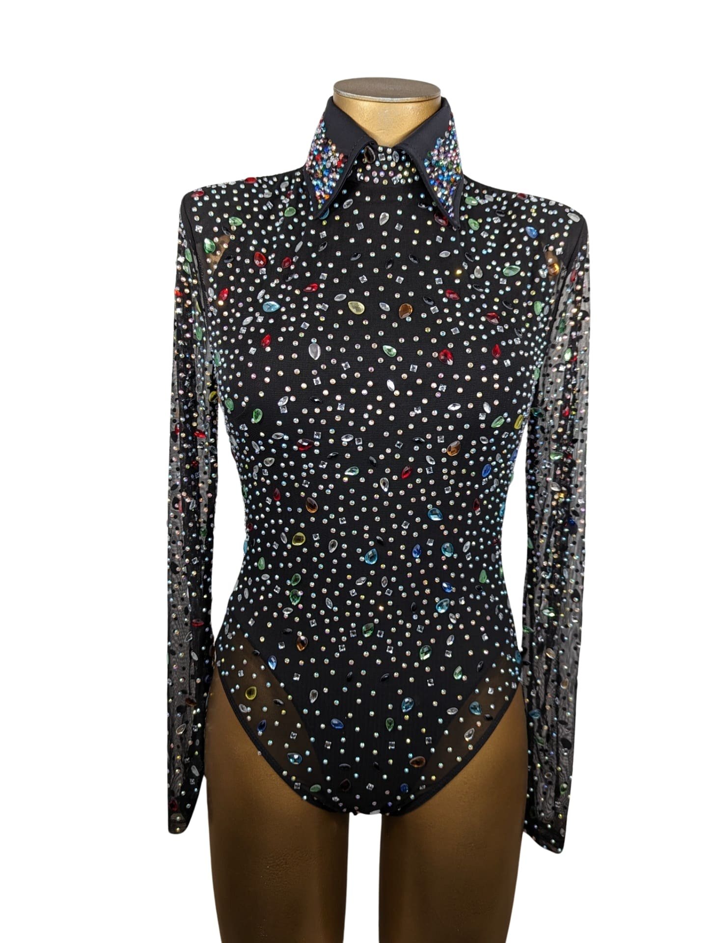 New Rainbow Rhinestone Horse Show Shirt