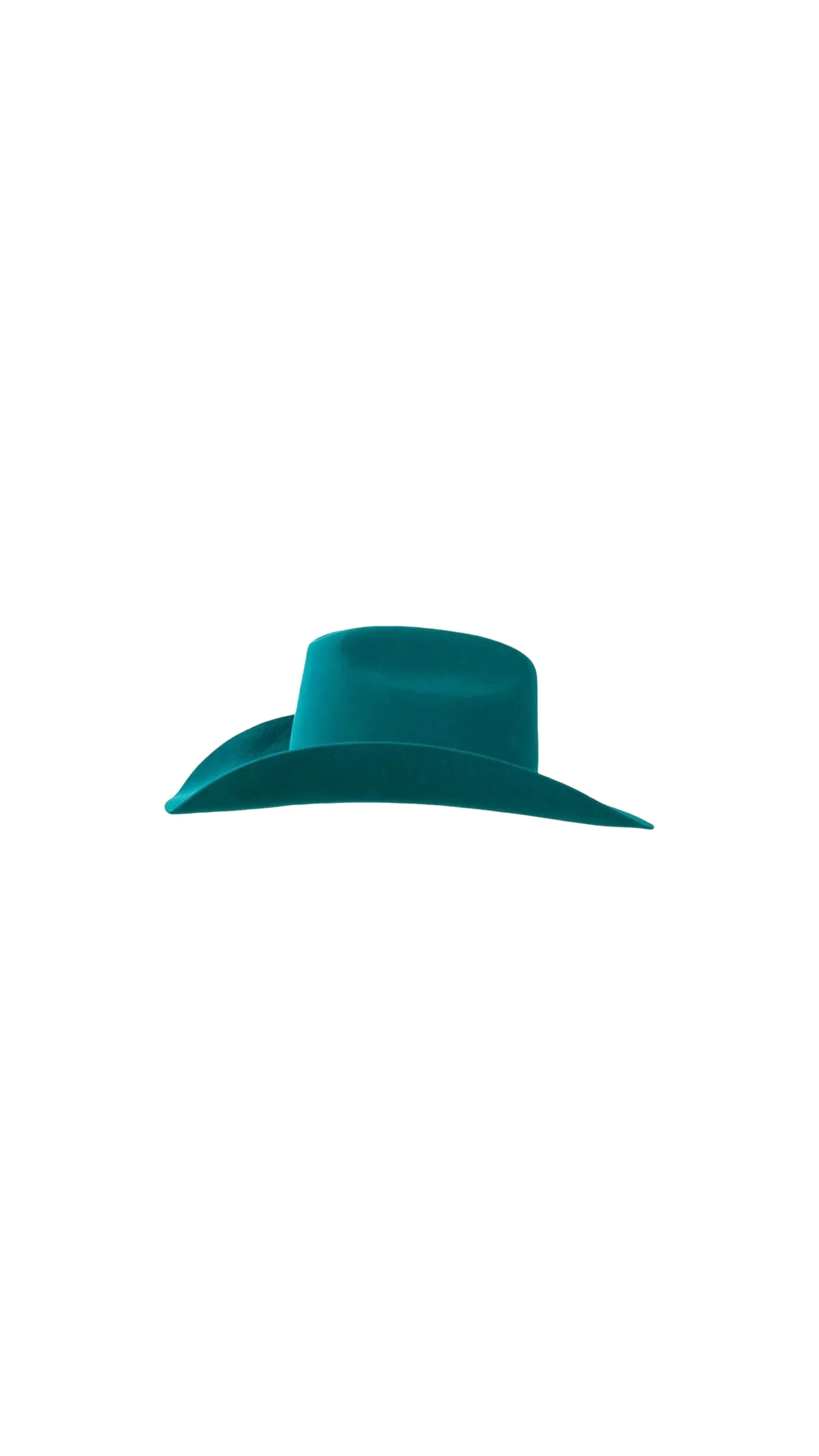 Plush Teal Velvet Wide-Brim Women\'s Hat ?Teal Cattleman Felt Cowgirl Hat ? Sparkle Ridge? main image 2