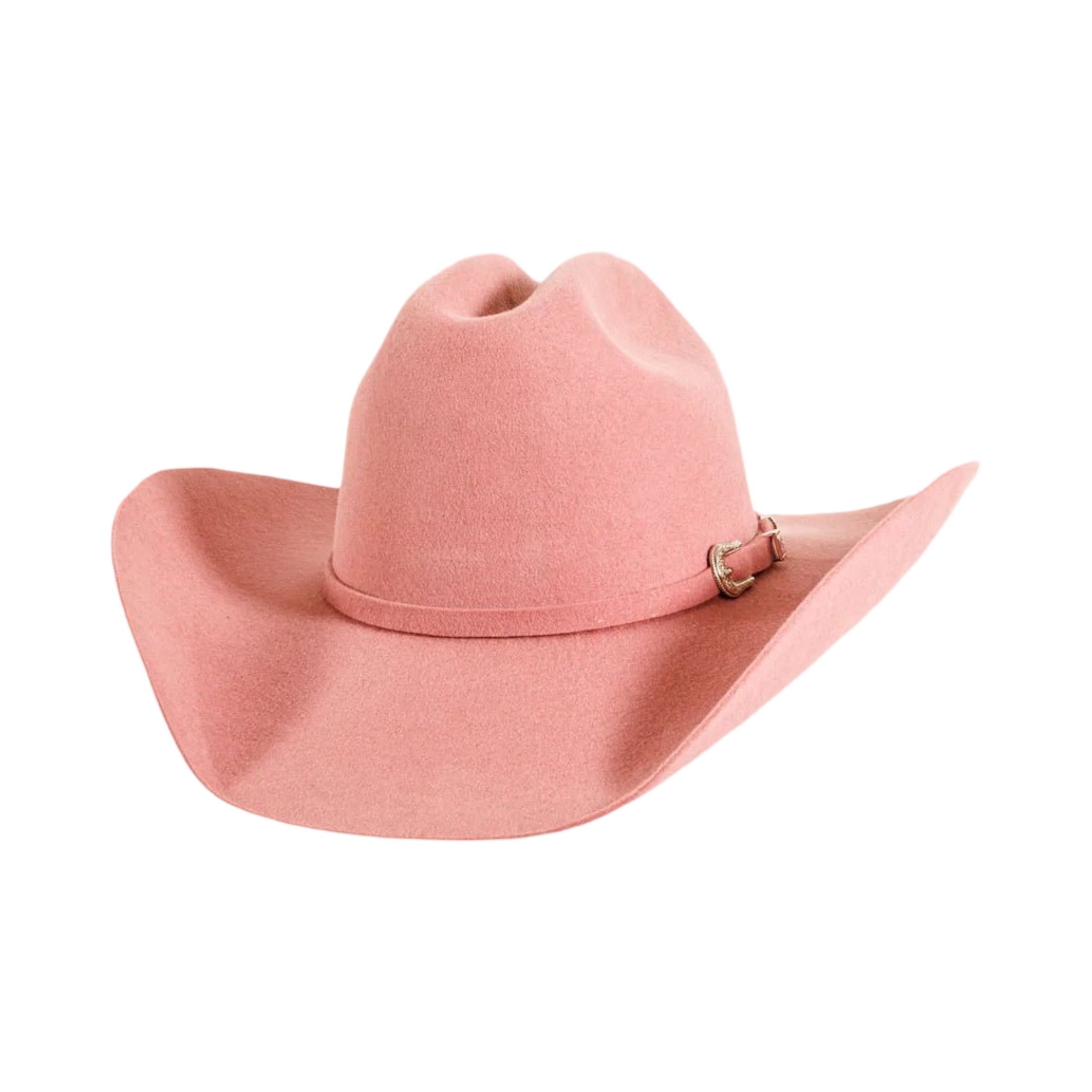 Soft Pink Cattleman Felt Cowgirl Hat