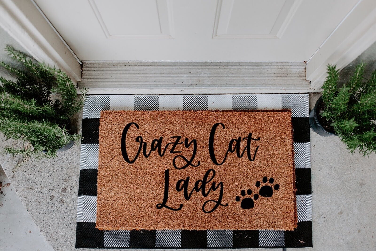Cat Lover Front Porch Mat — Better Together Calligraphy