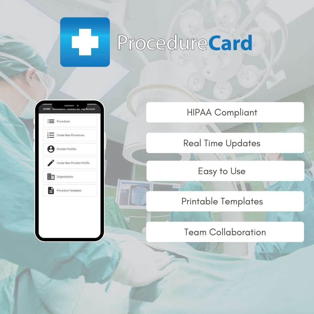 Procedure Card - The Surgical Preference Card App The Preferred ...