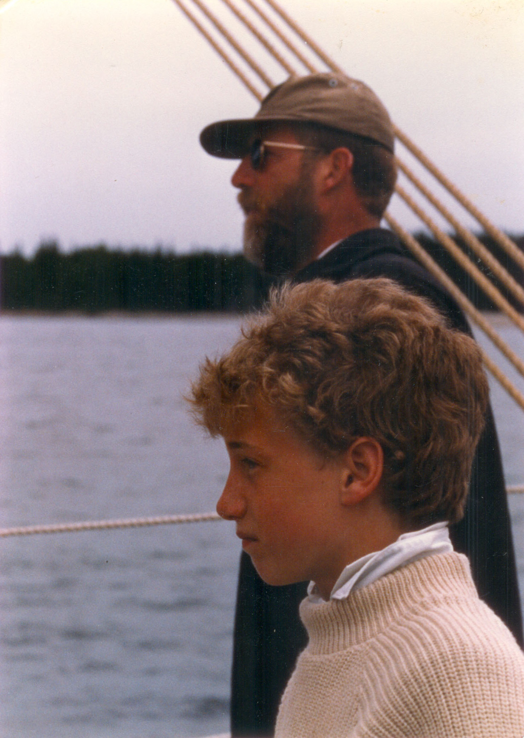 Captain Ken Barnes with son and successor Noah