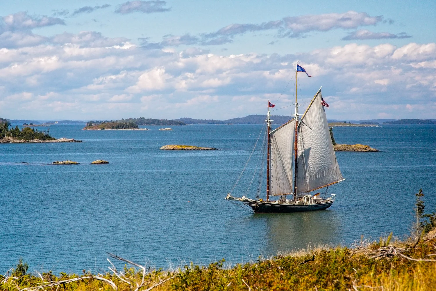 The historic schooner Stephen Taber is a National Historic Landmark and still sails just as she did when she was built in 1871. Photo: Craig W Caldwell