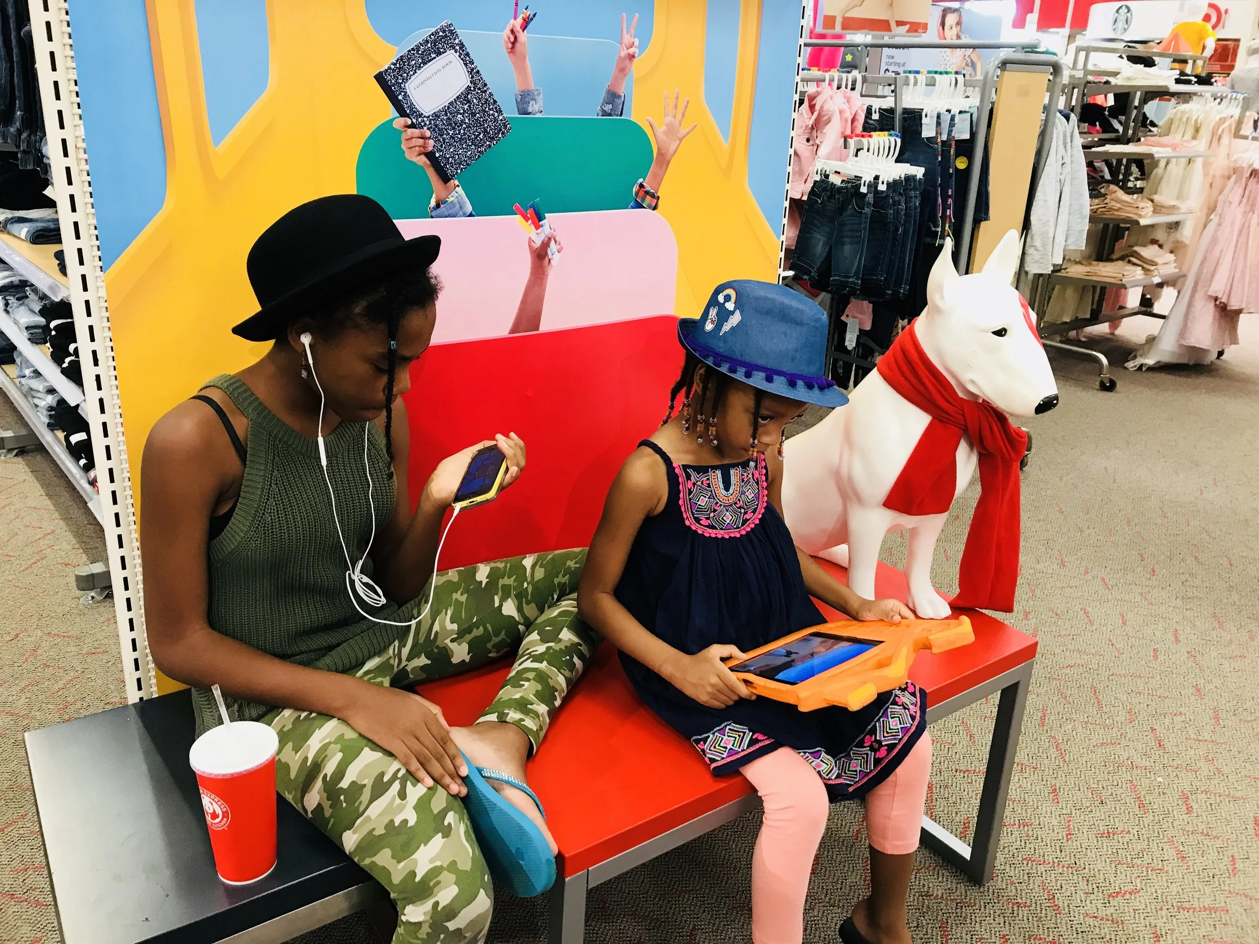 At Target enjoying the tax free holiday