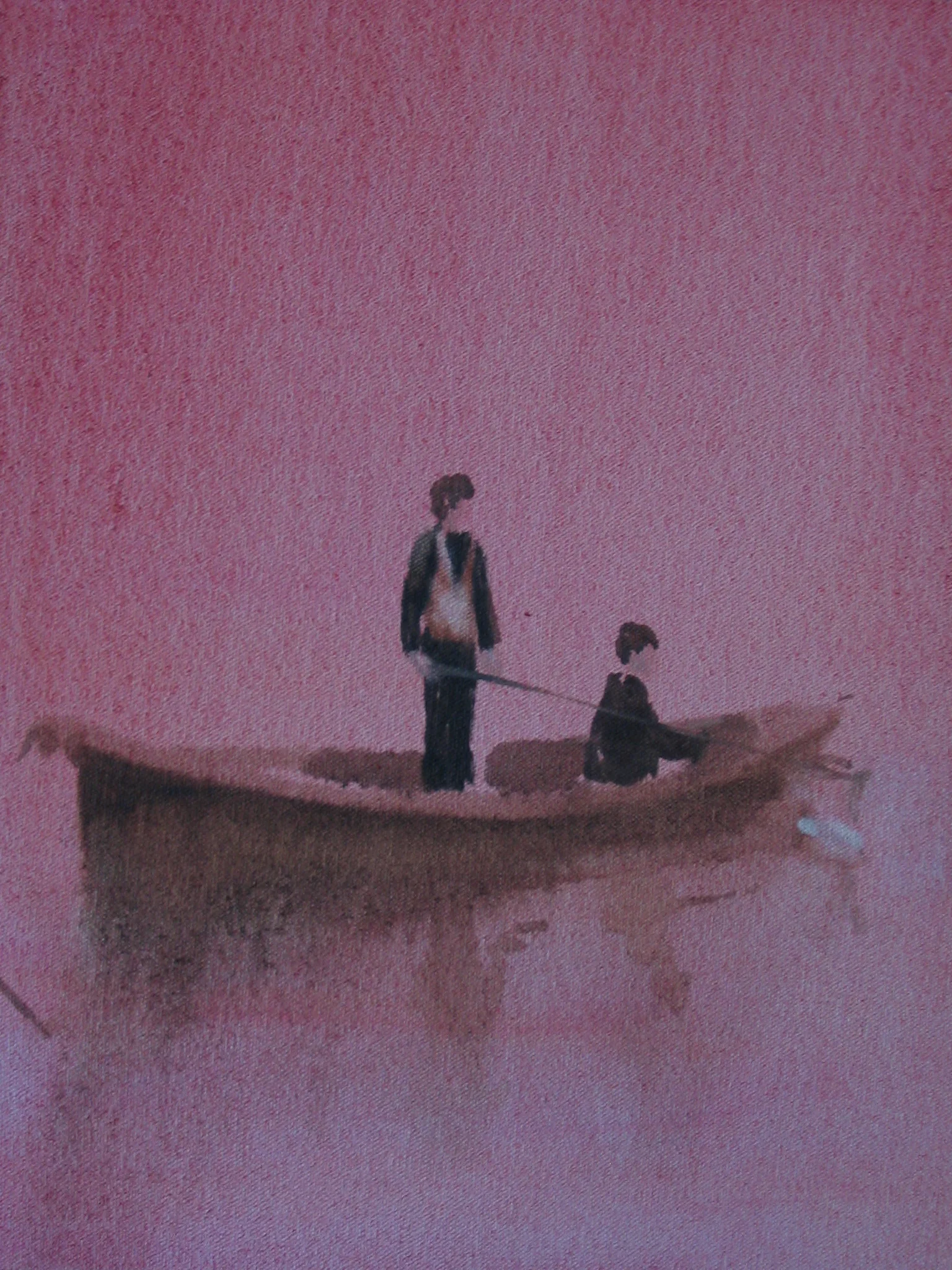  Crimson (fishing) oil on canvas 14 x 11 in. 2005 