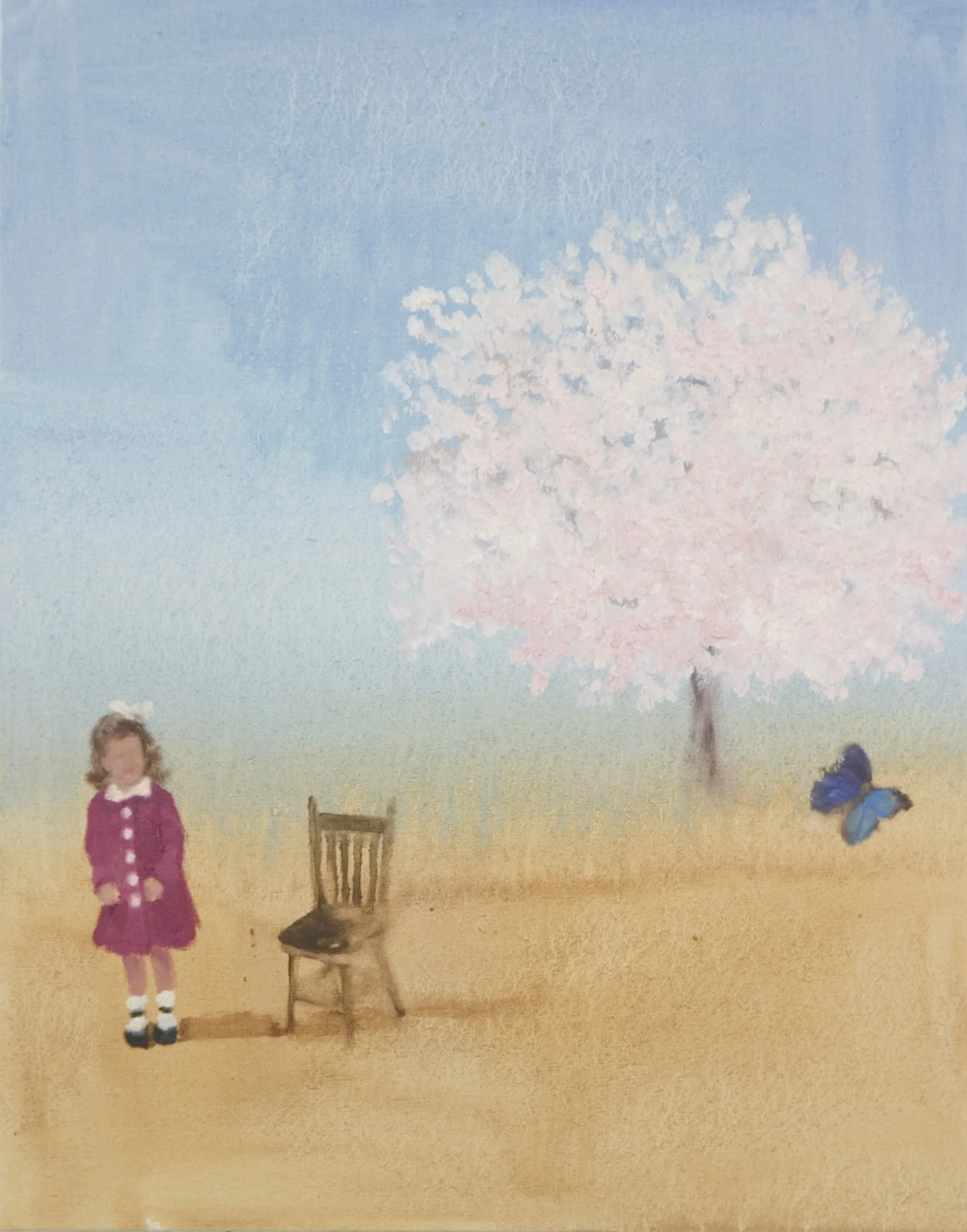 Painted Room (morpho butterfly) Oil on Linen 14 x 11in JPG.jpg