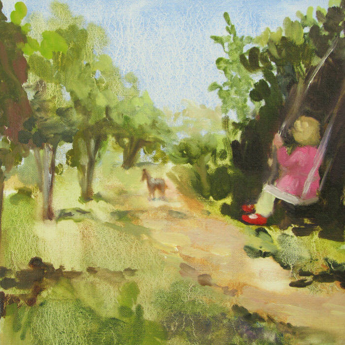 Museum (sing little darling, sing with me) oil on canvas 8 x 8 in. 2012