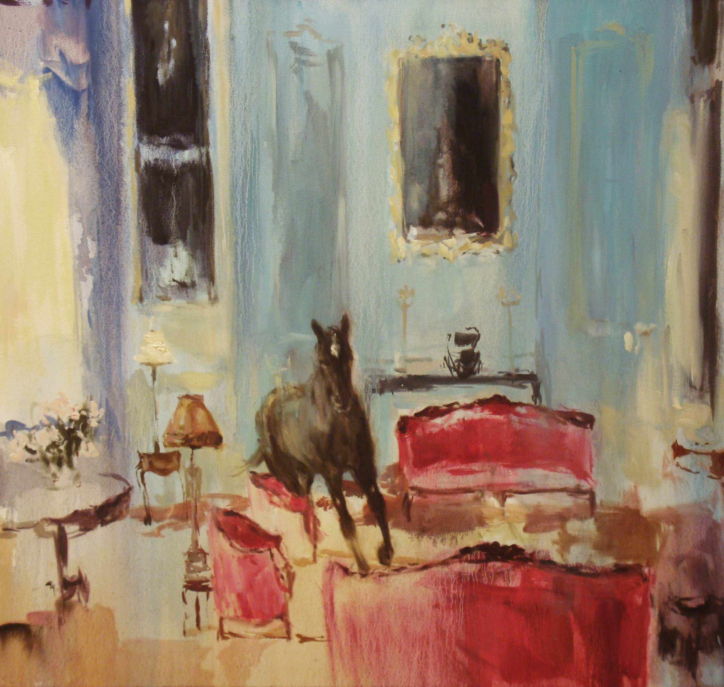 Vintage Suite (heart's on fire) 34 x 36 in. oil on canvas 2011