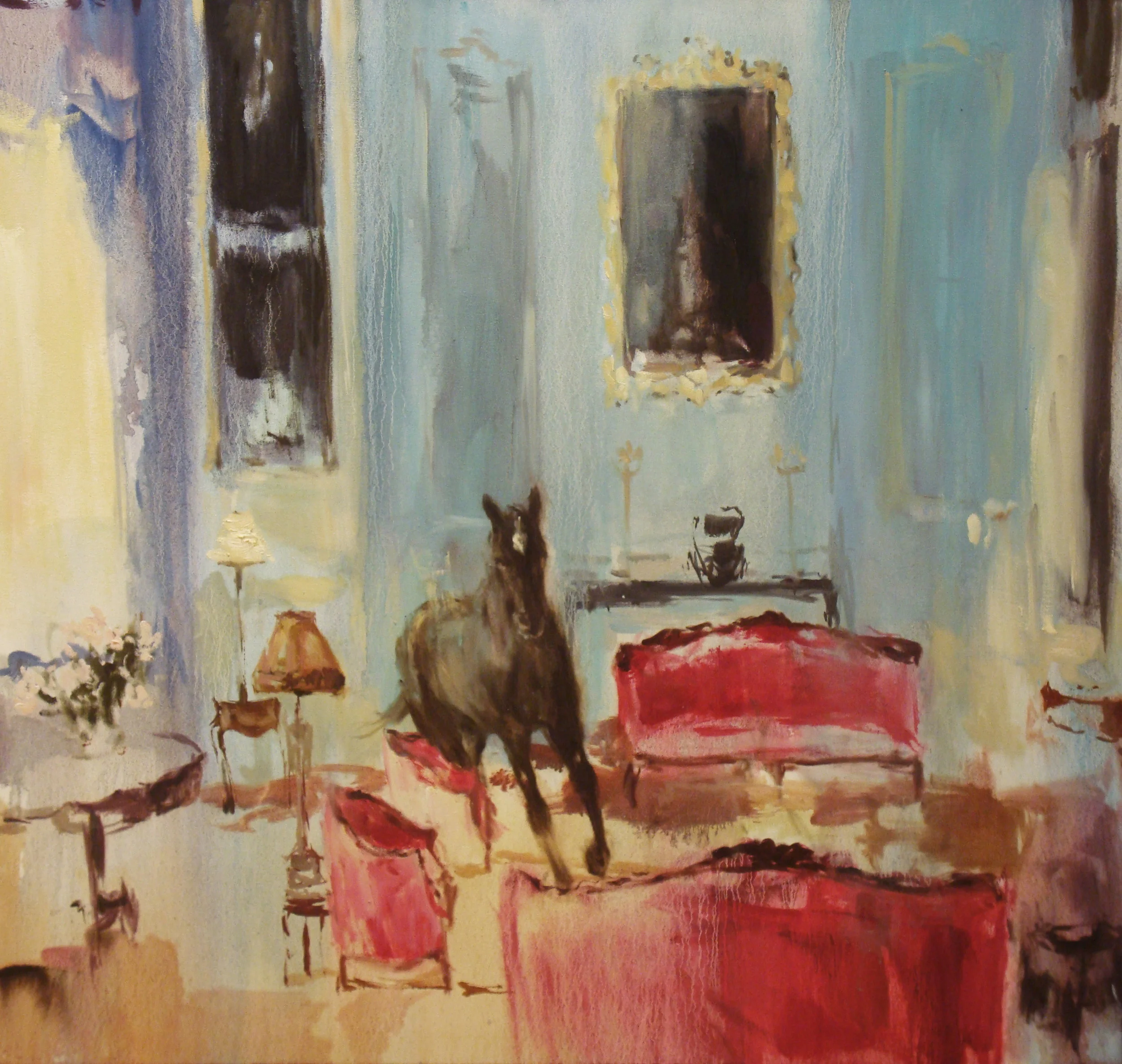 Vintage Suite (heart's on fire) 34 x 36 in. oil on canvas 2011