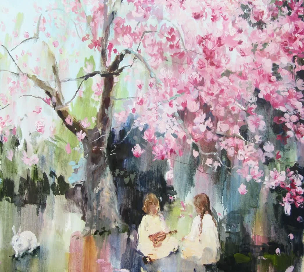 Amour (private garden) oil on canvas 54 x 60 in. 2014