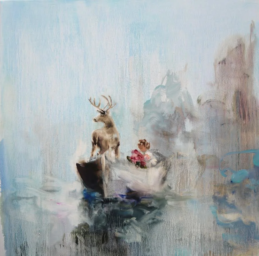 Intimates (romancing the sea) oil on canvas 30 x 30 in. 2016