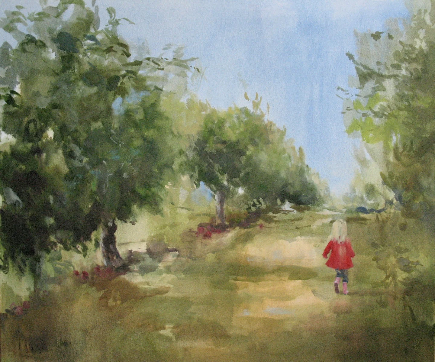 Acoustic Cameo (apple orchard) oil on canvas 40 x 46 in. 2009