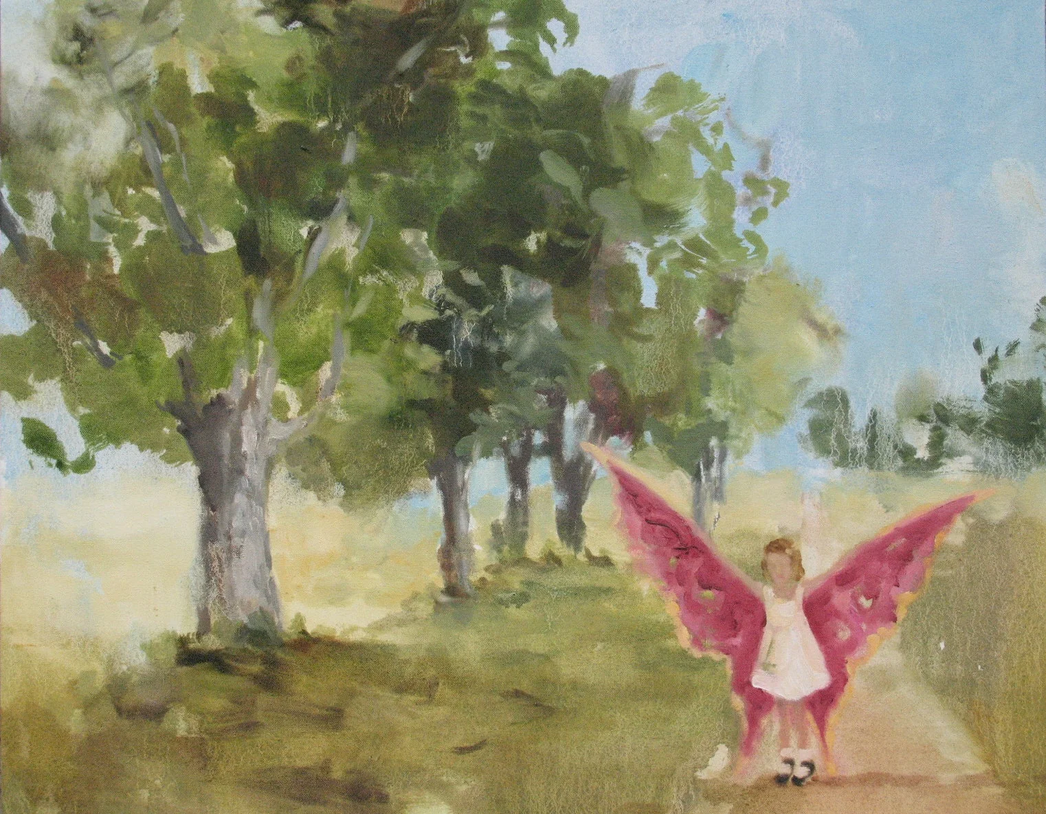 Acoustic Cameo (I'll hold up the sky) oil on canvas 16 x 20 in. 2009