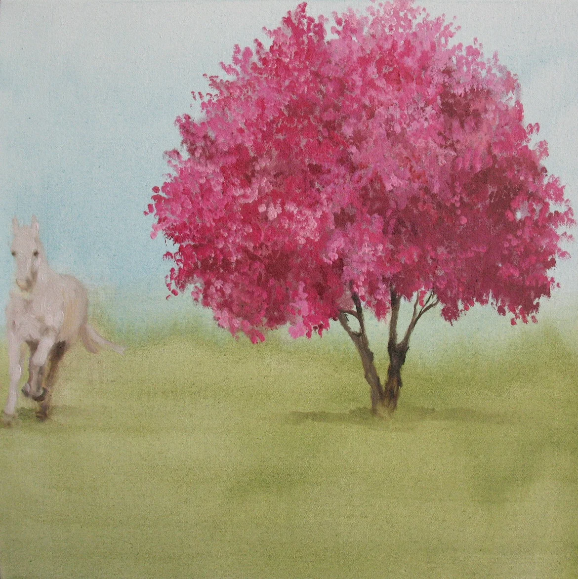 Acoustic Cameo (lucky as a horse) oil on canvas 16 x 16 in. 2009