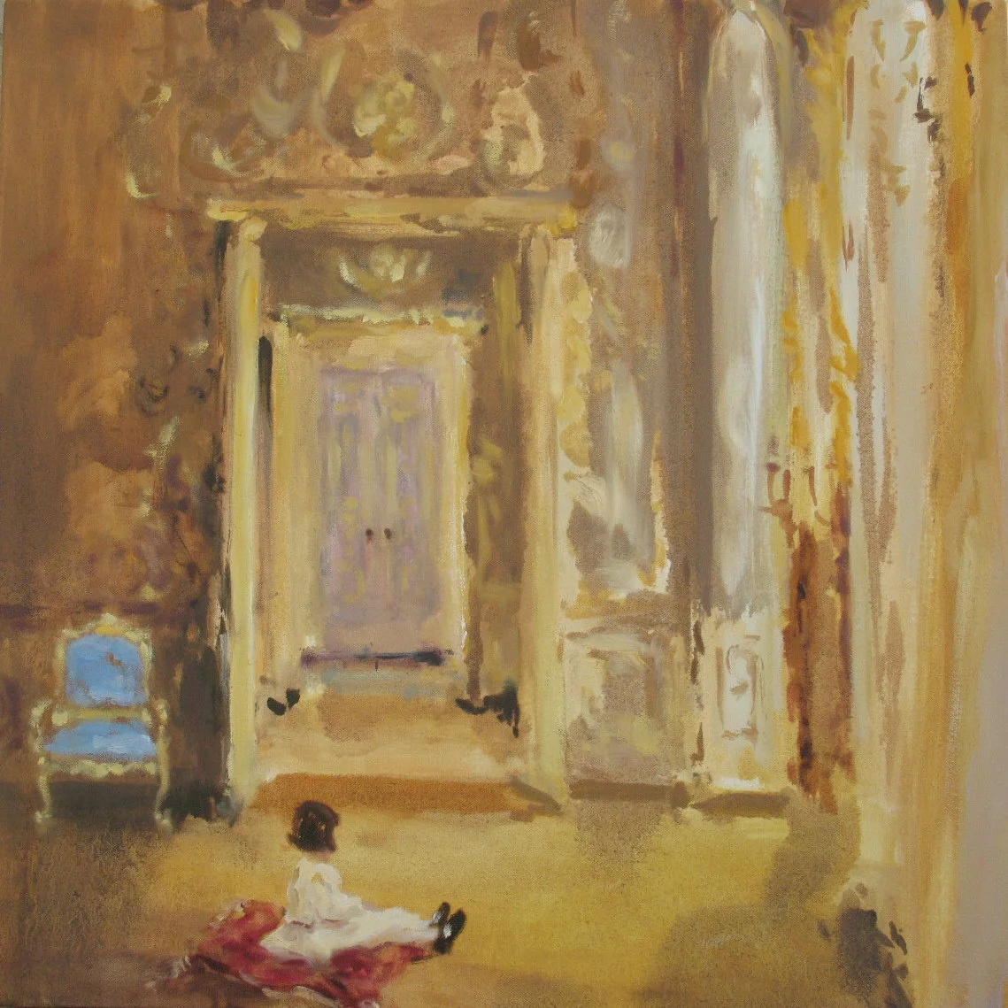 Acoustic Cameo (the fire in me) oil on canvas 16 x 16 in. 2009