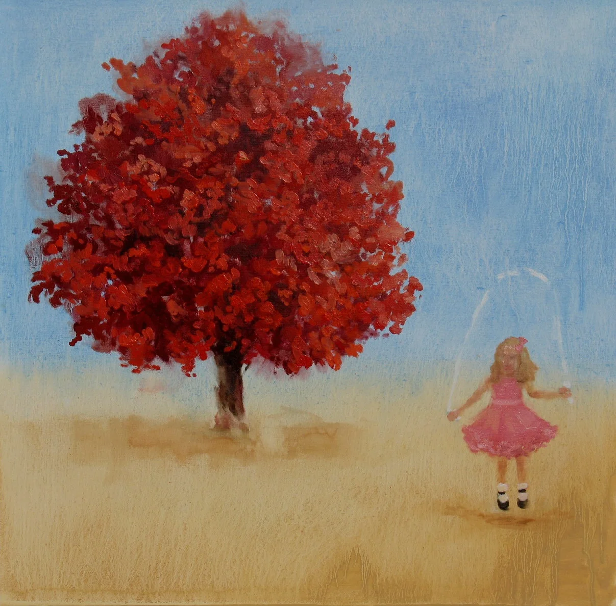 Acoustic Cameo (track of time) oil on panel 16 x 16 in. 2009