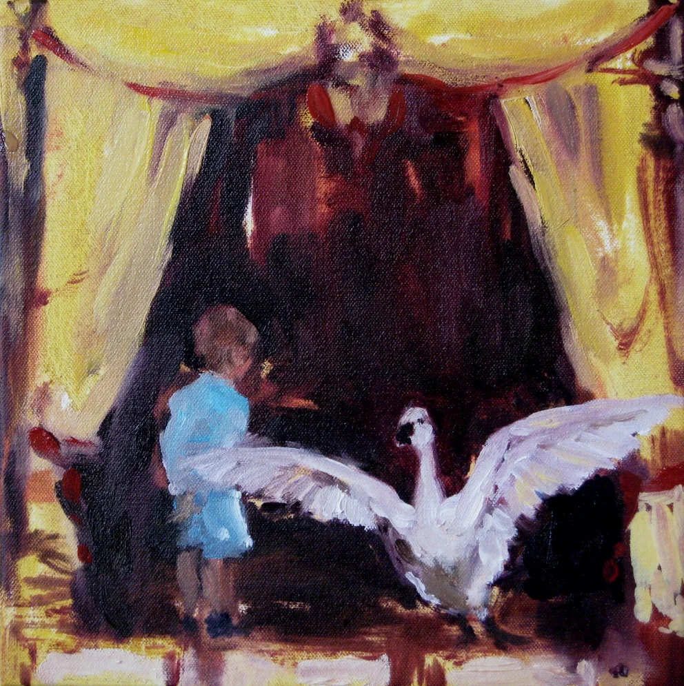 Canopy (popcorn) 8 x 8 in. oil the canvas 2010