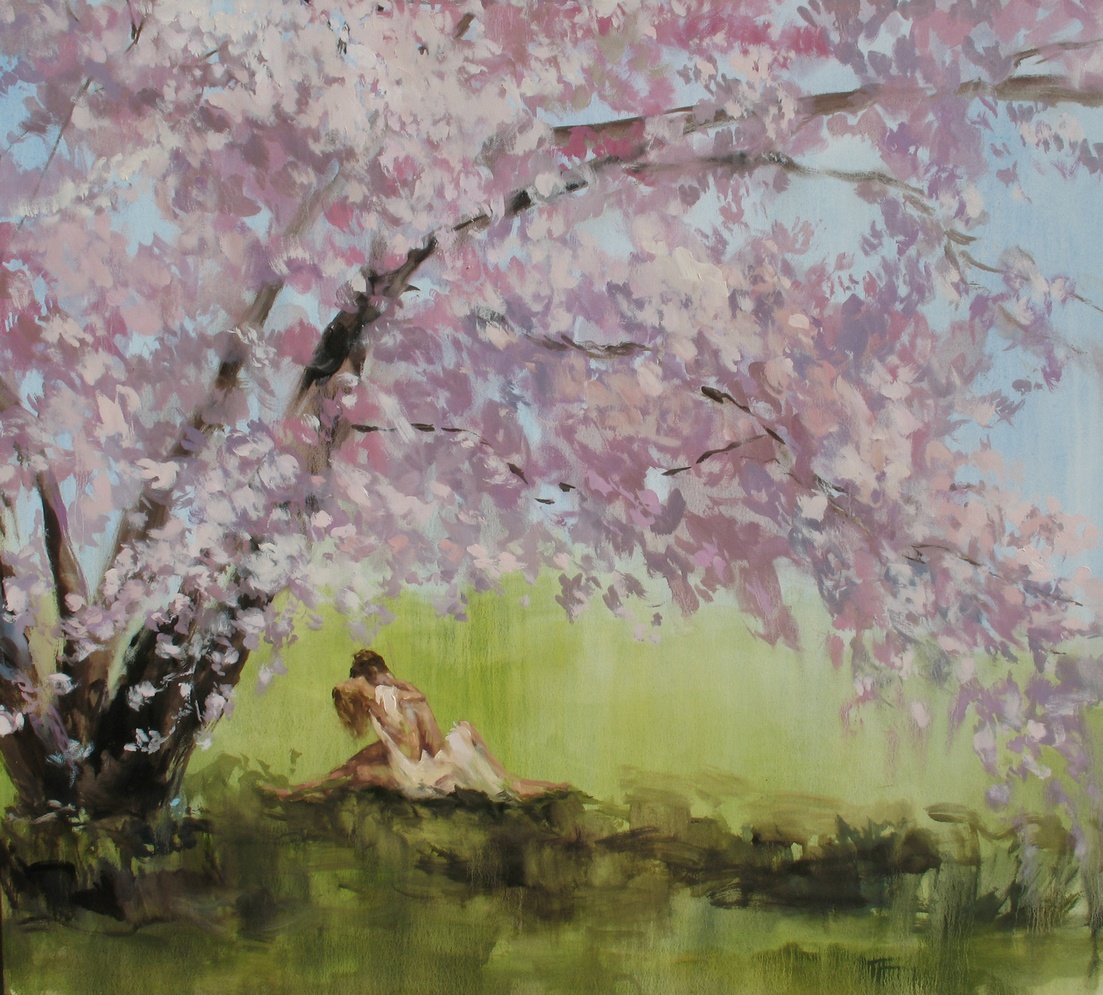 Canopy (raw honey) 54 x 60 in. oil on canvas 2010