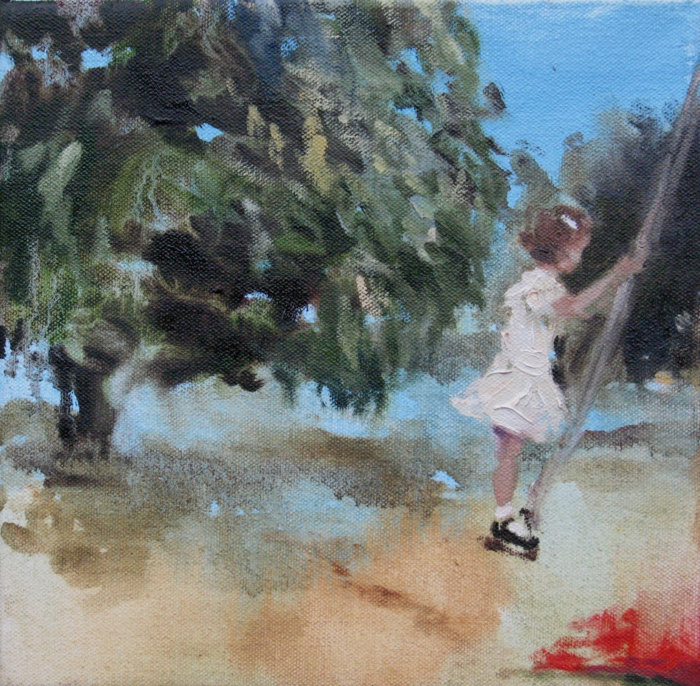 Canopy (sound of butterfly wings) 8 x 8 in. oil on canvas 2010