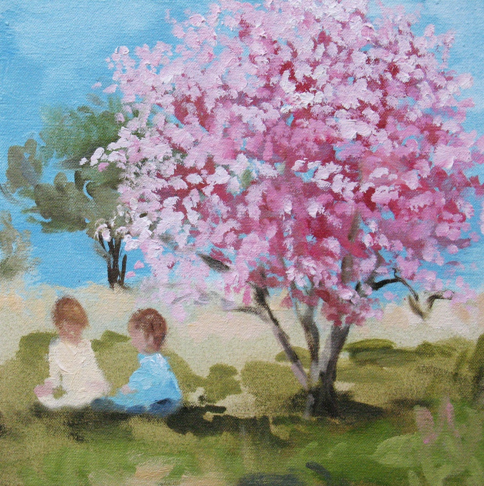 Canopy (whispering tree) 8 x 8 in. oil on canvas 2010