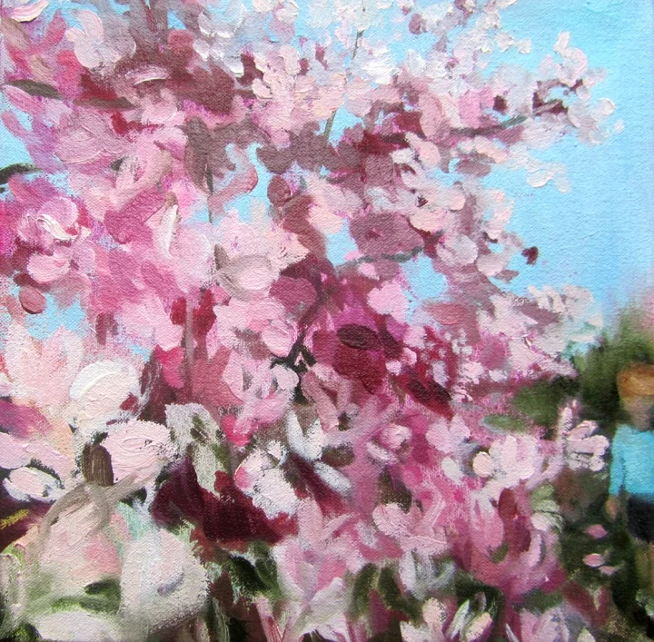 In blush time (comes your favourite place) oil on canvas 8 x 8 in. 2012