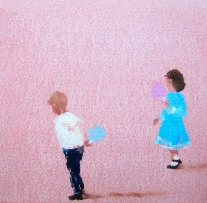 In blush time (cotton candy) oil on canvas 8 x 8 in. 2012