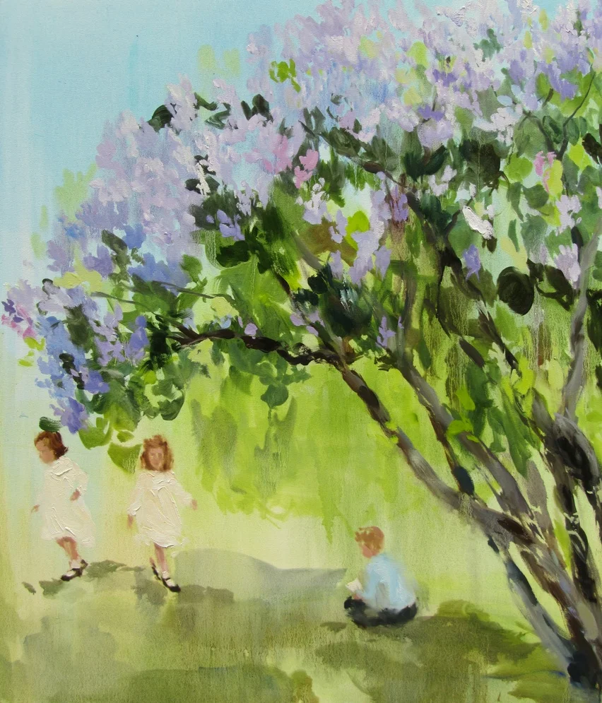 In blush time (lilac story) oil on canvas 42 x 36 in. 2012