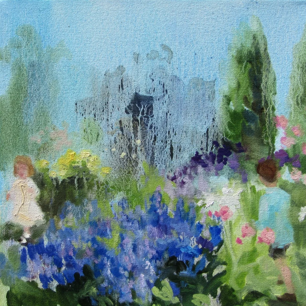 In blush time (love and happy afternoon) oil on canvas 8 x 8 in. 2012
