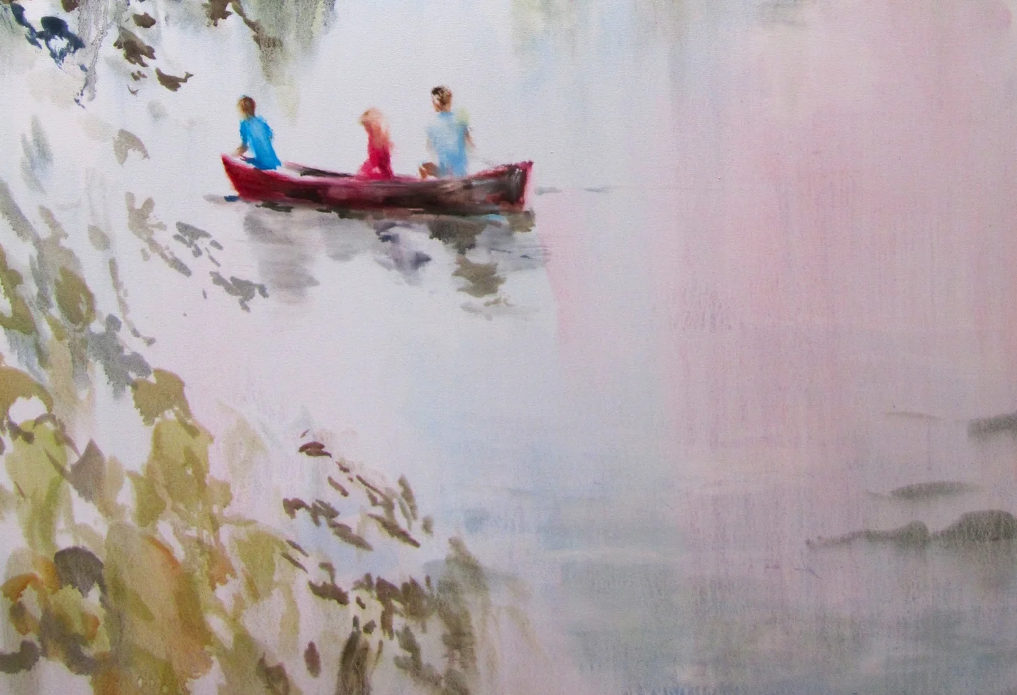 In blush time (woven mist) oil on canvas 25 x 36 in. 2012