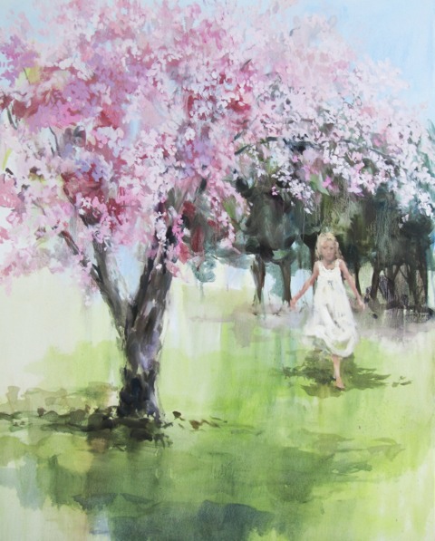 In blush time (a close eye on this heart of mine) oil on canvas 60 x 48 in. 2012