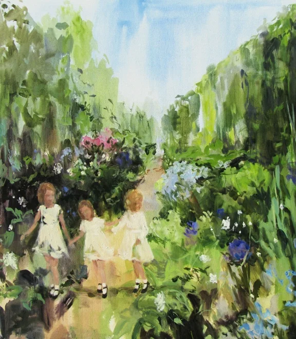 In blush time (embrace) oil on canvas 60 x 54 in. 2012