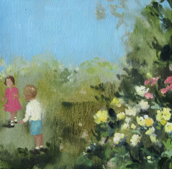 In blush time (fill my heart for a second) oil on linen 10 x 10 in. 2012