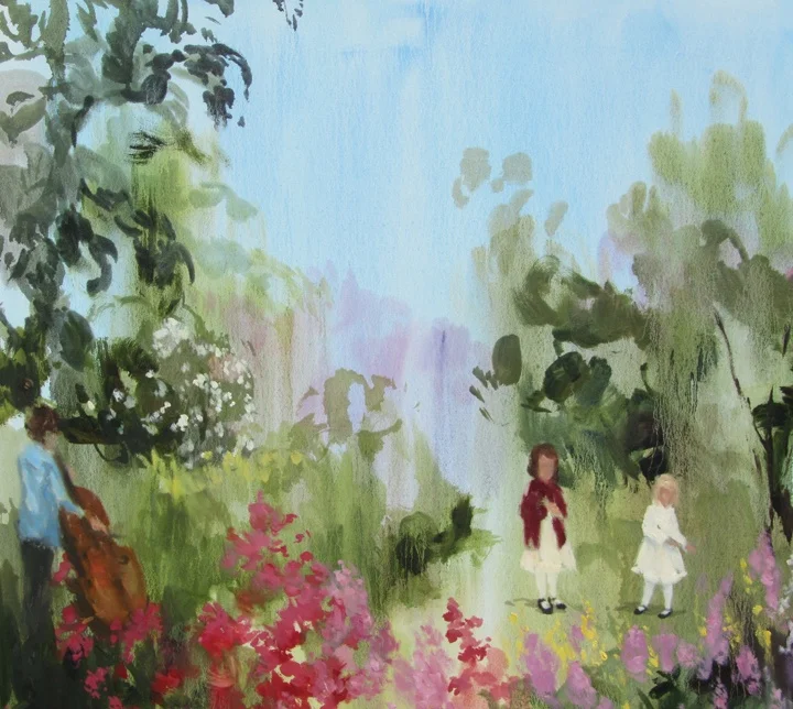 In blush time (paper kisses) oil on canvas 32 x 34 in. 2012