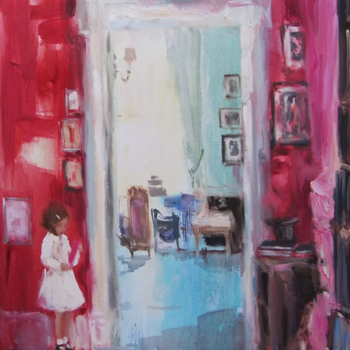 In blush time (wonder what you're thinking) oil on canvas 30 x 30 in. 2012
