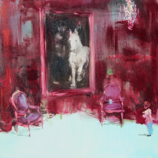 In blush time (as we make-believe) oil on canvas 20 x 20 in. 2012