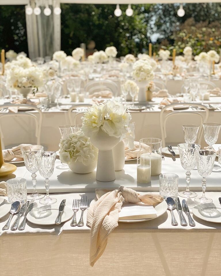 Amalfi Crystal cut Glassware on Guest Tables at a wedding e.jpg