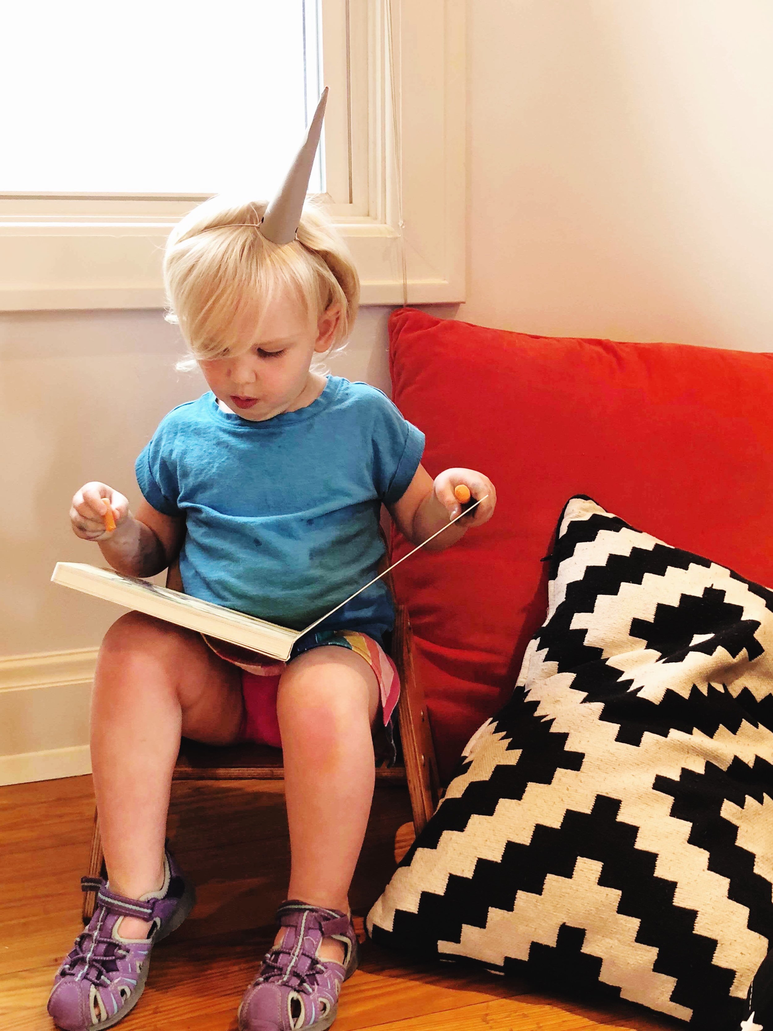 I’m pretty sure this little one was so excited about her very own unicorn horn she skipped the decorating step!