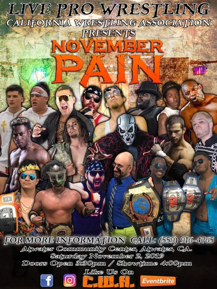California Wrestling Association presents November Pain