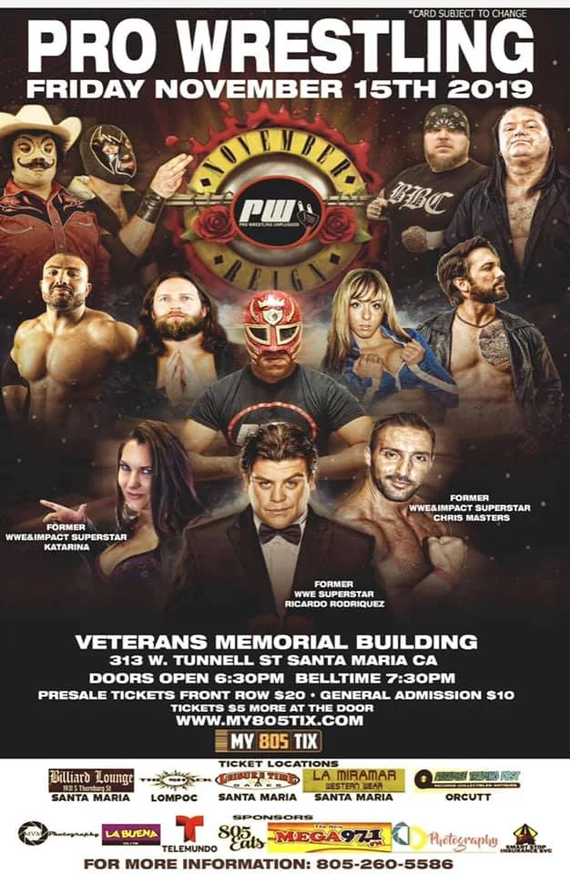 Pro Wrestling Unplugged presents November Reign
