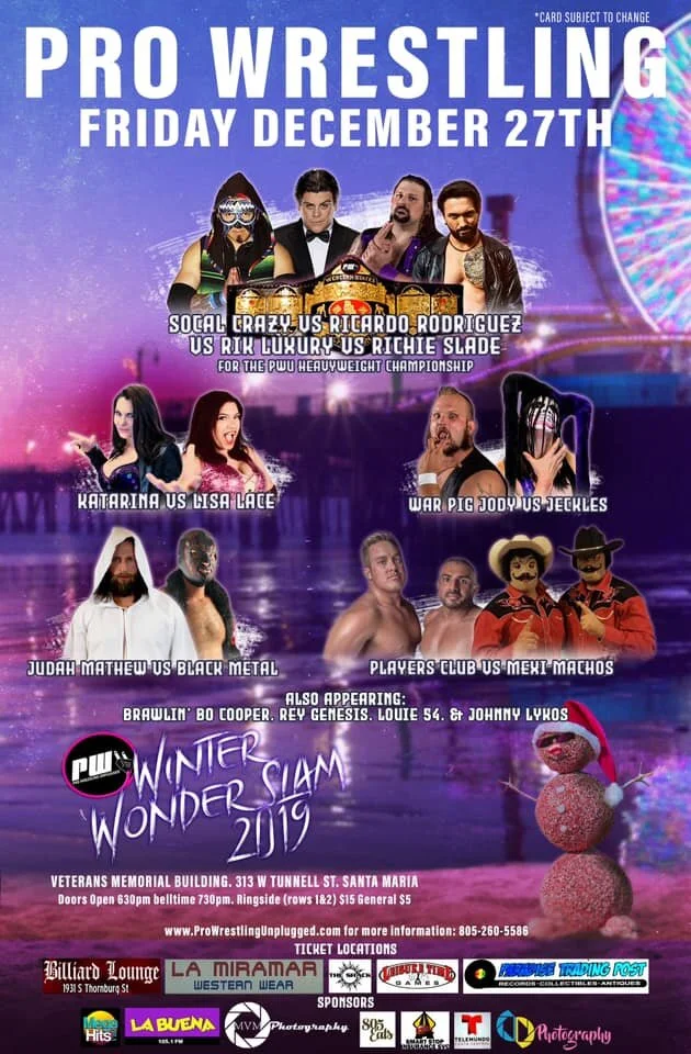 Pro Wrestling Unplugged presents Wonder Slam