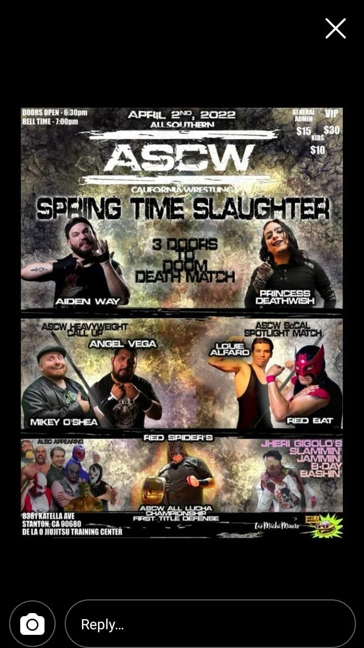 All Southern California Wrestling presents Spring Time Slaughter