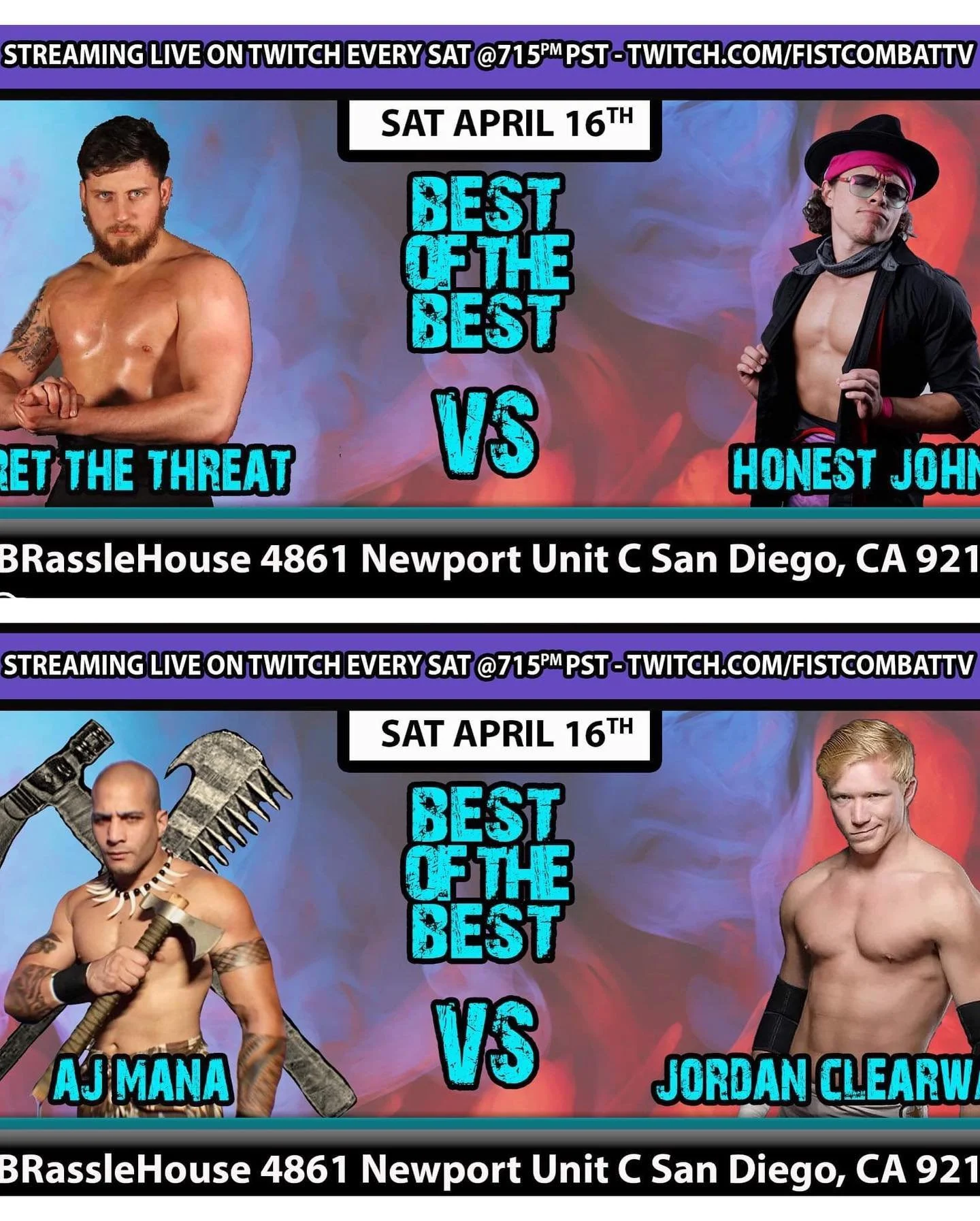 FIST Combat Pro Wrestling presents Best Of The Best
