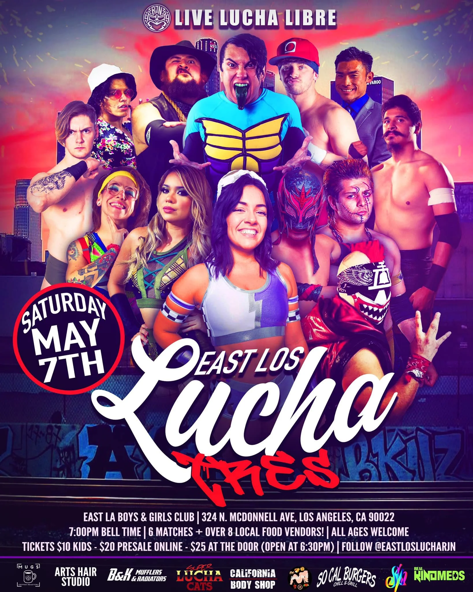 RJN Productions presents East Los Lucha Tres